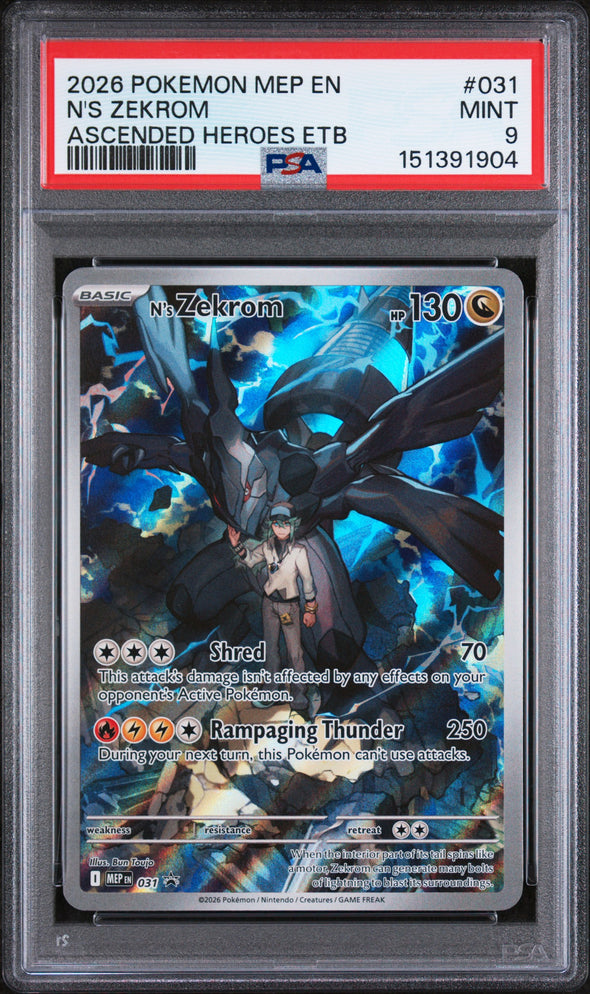 N'S ZEKROM (031) - POKEMON MEP EN-ME BLACK STAR PROMO - ASCENDED HEROES ETB - MINT 9