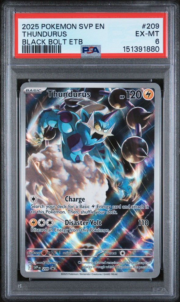 THUNDURUS (209) - POKEMON SVP EN-SV BLACK STAR PROMO - BLACK BOLT ETB - EX-MT 6