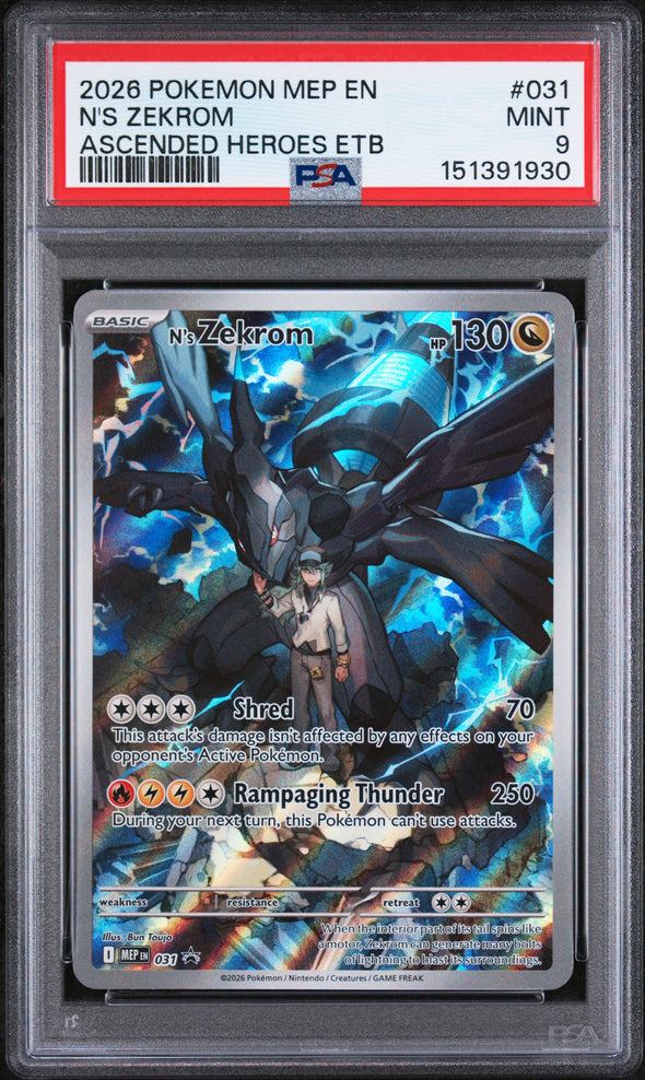 N'S ZEKROM (031) - POKEMON MEP EN-ME BLACK STAR PROMO - ASCENDED HEROES ETB - MINT 9