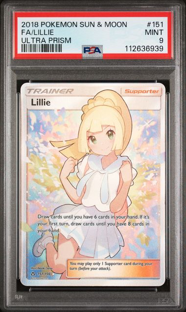 Lillie - Ultra Prism - Full Art - PSA 9 Mint