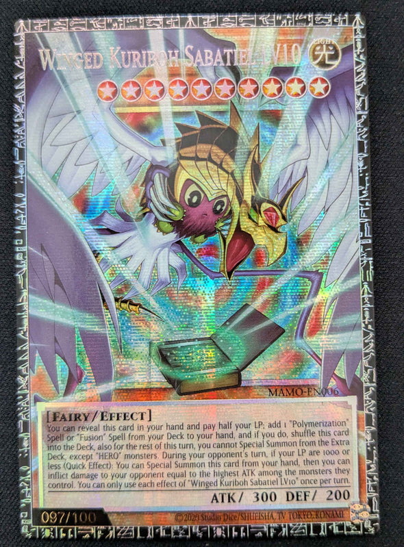 Winged Kuriboh Sabatiel LV10 (GMR) - MAMO-EN006 - Grand Master Rare - Serial Numbered (097/100)