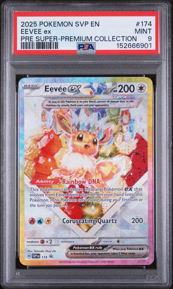 EEVEE ex (174) - POKEMON SVP EN-SV BLACK STAR PROMO - PRE SUPER-PREMIUM COLLECTION - MINT 9