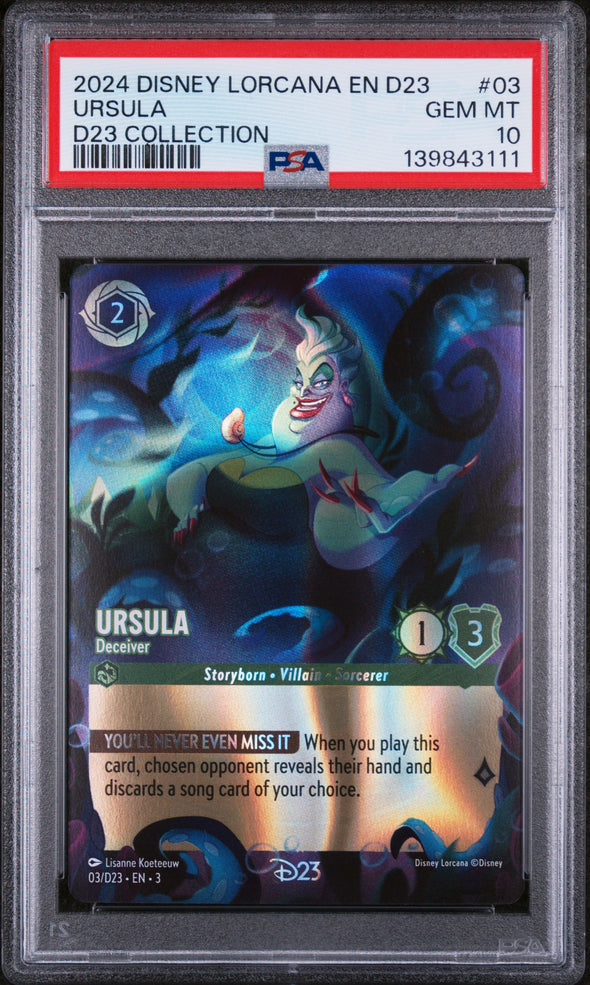 URSULA (03) - DISNEY LORCANA EN D23-D23 EXPO PROMO - D23 COLLECTION - GEM MT 10