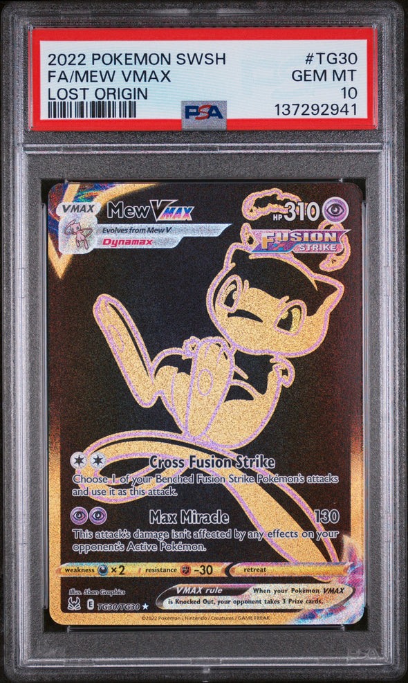 MEW VMAX (TG30) - POKEMON SWORD & SHIELD LOST ORIGIN - LOST ORIGIN - FULL ART - GEM MT 10