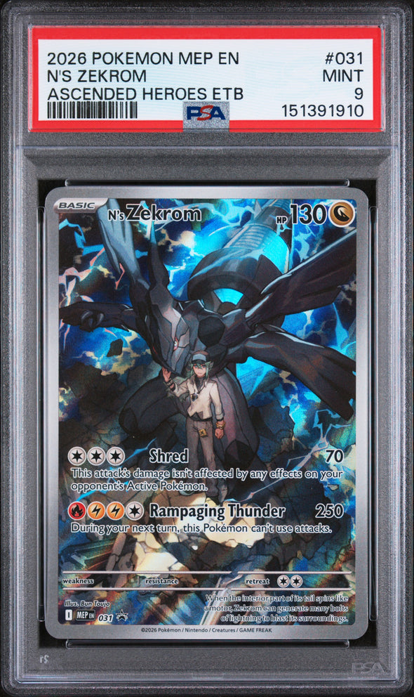 N'S ZEKROM (031) - POKEMON MEP EN-ME BLACK STAR PROMO - ASCENDED HEROES ETB - MINT 9