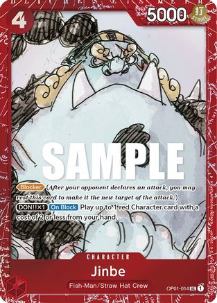 Jinbe (-ONE PIECE FILM RED Edition-) (Foil) - OP01-014 - Uncommon