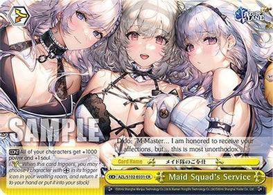 Maid Squad's Service - AZL/S102-E031CR - Climax Rare available at 401 Games Canada