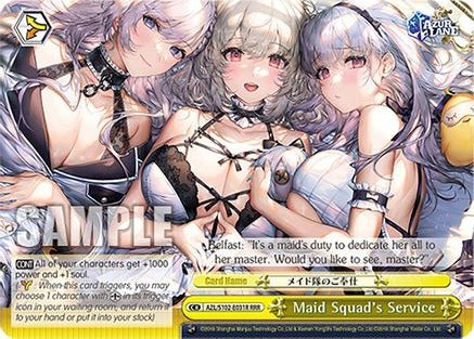 Maid Squad's Service (RRR) - AZL/S102-E031RRRR - Triple Rare available at 401 Games Canada