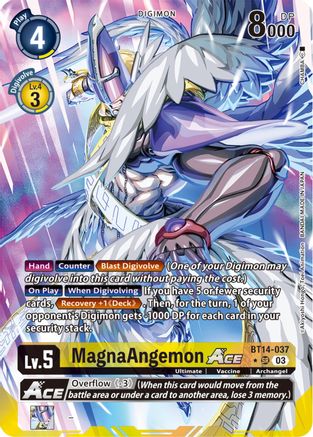 MagnaAngemon Ace (Alternate Art) - BT14-037 - Super Rare (Pre-Order) available at 401 Games Canada