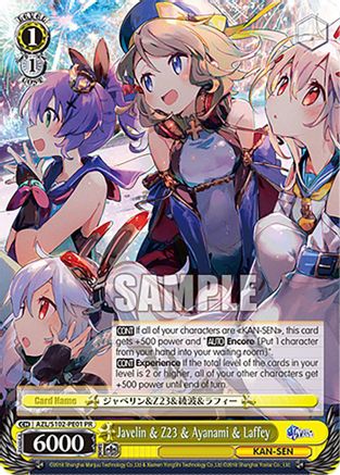 Javelin & Z23 & Ayanami & Laffey - AZL/S102-PE01PR - Promo available at 401 Games Canada