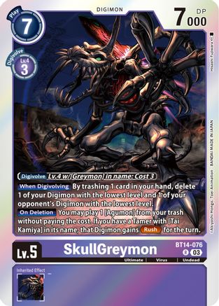 SkullGreymon - BT14-076 - Rare (Pre-Order) available at 401 Games Canada