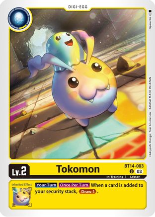 Tokomon - BT14-003 - Uncommon (Pre-Order) available at 401 Games Canada