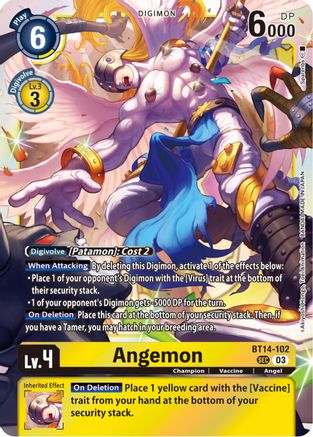 Angemon - BT14-102 - Secret Rare (Pre-Order) available at 401 Games Canada