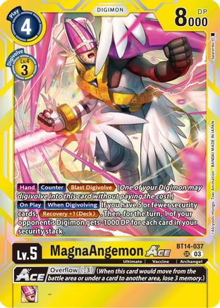 MagnaAngemon Ace - BT14-037 - Super Rare (Pre-Order) available at 401 Games Canada