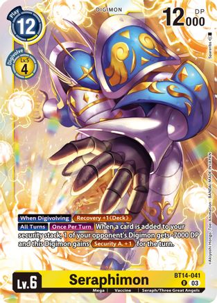 Seraphimon - BT14-041 - Rare (Pre-Order) available at 401 Games Canada