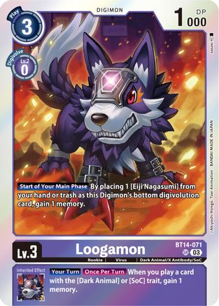 Loogamon - BT14-071 - Super Rare (Pre-Order) available at 401 Games Canada