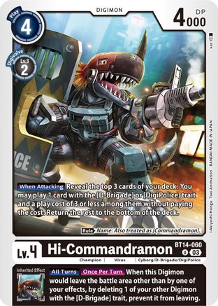 Hi-Commandramon - BT14-060 - Uncommon (Pre-Order) available at 401 Games Canada