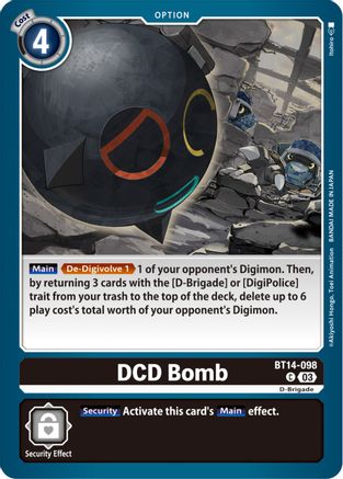 DCD Bomb - BT14-098 - Common (Pre-Order) available at 401 Games Canada