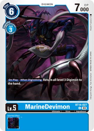 MarineDevimon - BT14-027 - Common (Pre-Order) available at 401 Games Canada