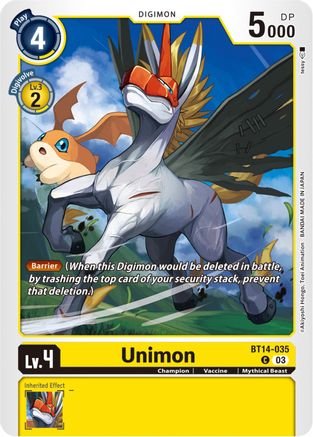 Unimon - BT14-035 - Common (Pre-Order) available at 401 Games Canada