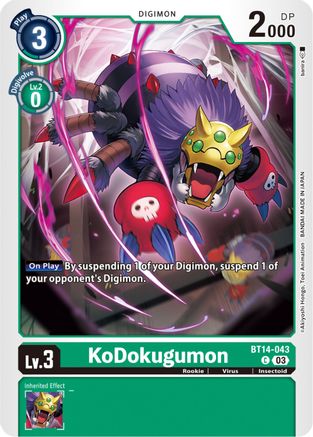 KoDokugumon - BT14-043 - Common (Pre-Order) available at 401 Games Canada