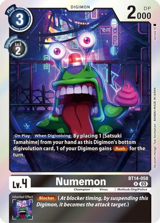 Numemon - BT14-058 - Rare (Pre-Order) available at 401 Games Canada