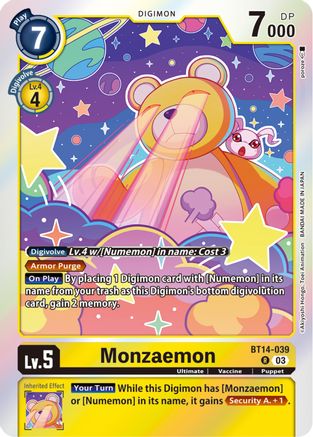 Monzaemon - BT14-039 - Rare (Pre-Order) available at 401 Games Canada