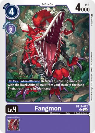 Fangmon - BT14-072 - Common (Pre-Order) available at 401 Games Canada