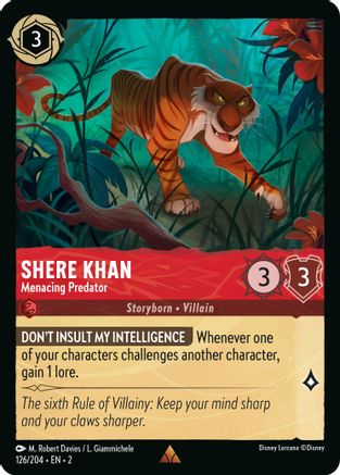 Shere Khan (Menacing Predator) - 126/204 - Rare