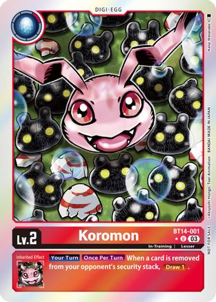 Koromon (Blast Ace Box Promotion Pack) - BT14-001 - Uncommon