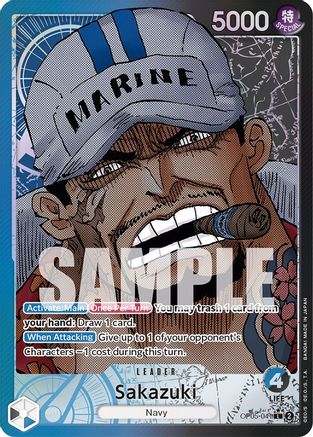 Sakazuki (Alternate Art) - OP05-041 - Leader