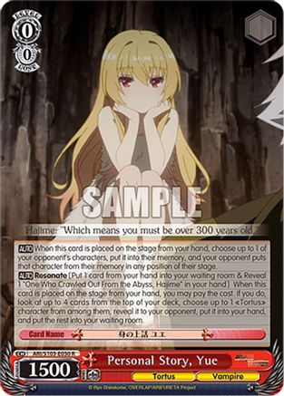 Personal Story, Yue - ARI/S103-E050R - Rare