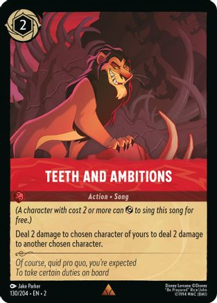 Teeth and Ambitions - 130/204 - Rare