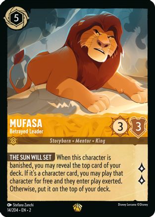 Mufasa (Betrayed Leader) - 14/204 - Legendary