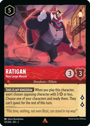 Ratigan (Very Large Mouse) - 121/204 - Rare