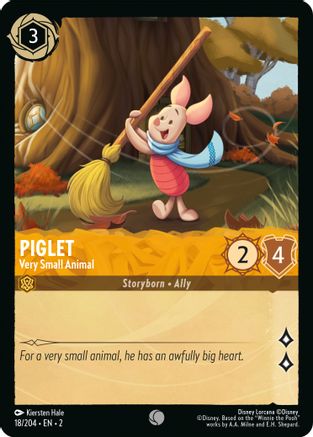 Piglet (Very Small Animal) - 18/204 - Common