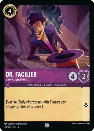 Dr. Facilier (Savvy Opportunist) - 38/204 - Common