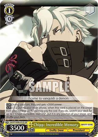 Chipp: Incredible Memory (SR) - GGST/SX06-012SSR - Super Rare