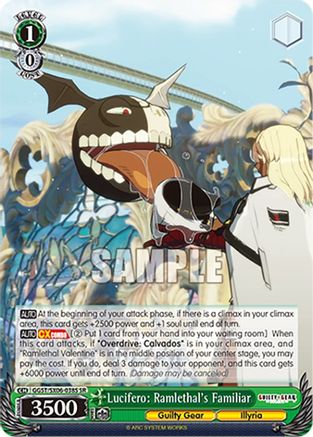 Lucifero: Ramlethal's Familiar (SR) - GGST/SX06-038SSR - Super Rare