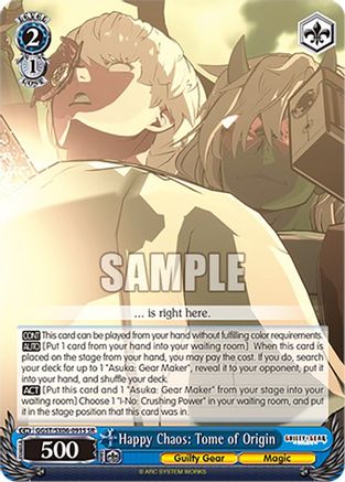 Happy Chaos: Tome of Origin (SR) - GGST/SX06-091SSR - Super Rare