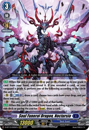 Soul Funeral Dragon, Noctursio - D-BT13/005EN - Triple Rare