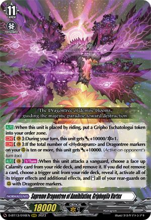 Supreme Dragontree of Annihilation, Griphogila Vartex - D-BT13/016EN - Triple Rare