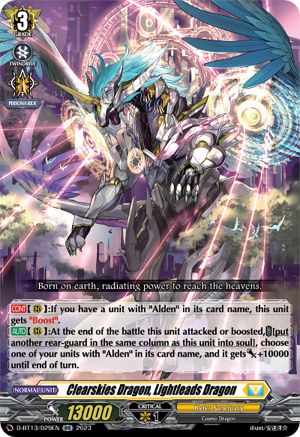 Clearskies Dragon, Lightleads Dragon - D-BT13/029EN - Double Rare