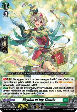 Rhythm of Joy, Elentis - D-BT13/034EN - Double Rare