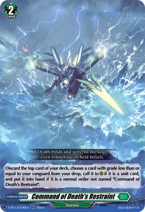 Command of Death's Restraint - D-BT13/036EN - Double Rare