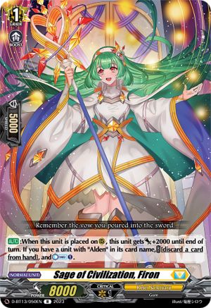 Sage of Civilization, Firon - D-BT13/050EN - Rare