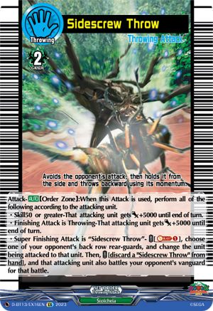 Sidescrew Throw - D-BT13/EX16EN - Extra Rare