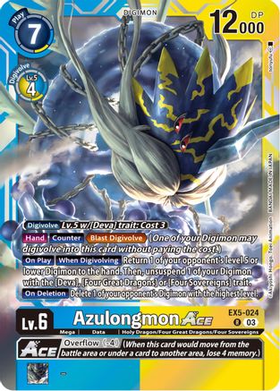 Azulongmon Ace - EX5-024 - Rare