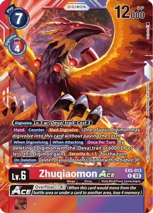 Zhuqiaomon Ace - EX5-013 - Rare