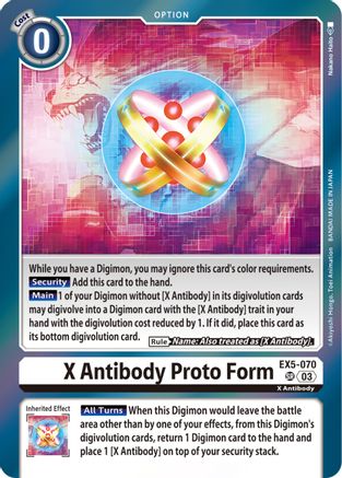 X Antibody Proto Form (Block 3) - EX5-070 - Super Rare